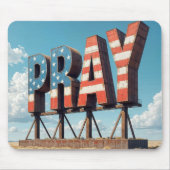 アメリカ祈の農地にサイン マウスパッド (正面)