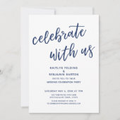 アメリカ祝のウェッカジュアルドパモダンーティーと海軍 招待状 (正面)