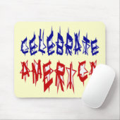 アメリカ祝国旗のフォント#2 マウスパッド (マウス)