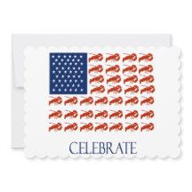 アメリカ祝国旗のロブスター