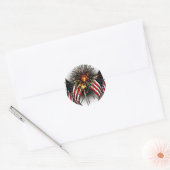 アメリカ祝 ラウンドシール (封筒)