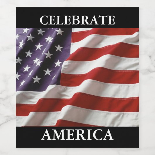 アメリカ祝 ワインラベル (シングルラベル)