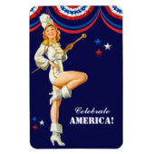 アメリカ祝。ヴィンテージピンアップギフトマグネット マグネット (縦)