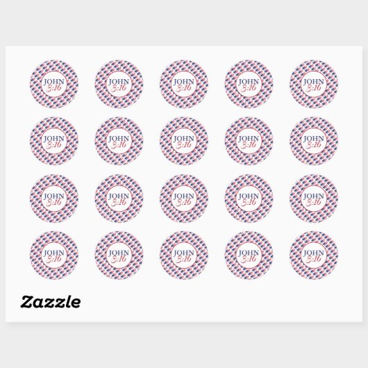 アメリカ神は世界を愛されたヨハネ3:16 ラウンドシール (シート)