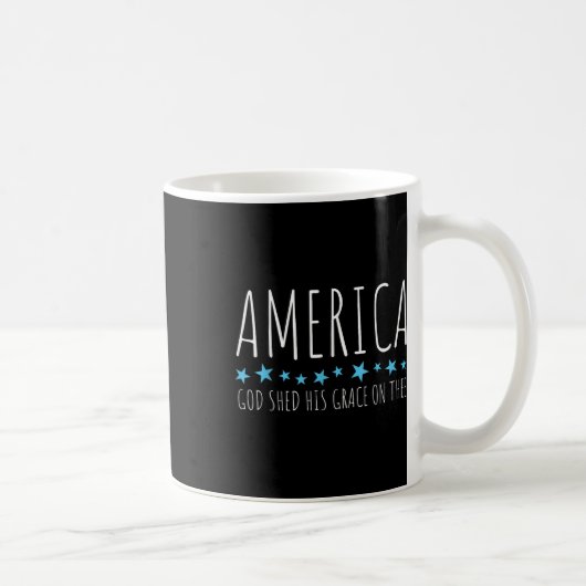 アメリカ神は汝に恵みを与えた コーヒーマグカップ (右)