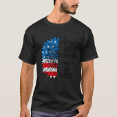 アメリカ神への愛国的なキリスト教愛の国の信仰 Tシャツ (正面)