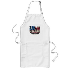アメリカ神よアメリカを祝福してください ロングエプロン