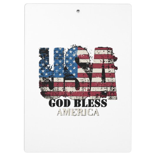 アメリカ神よ我が国を祝福し給え クリップボード (裏面)