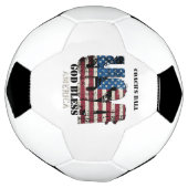 アメリカ神よ我が国を祝福し給え サッカーボール (回転)
