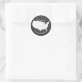 アメリカ私は私たちの間のマイル以上にあなたを愛 ラウンドシール (バッグ)