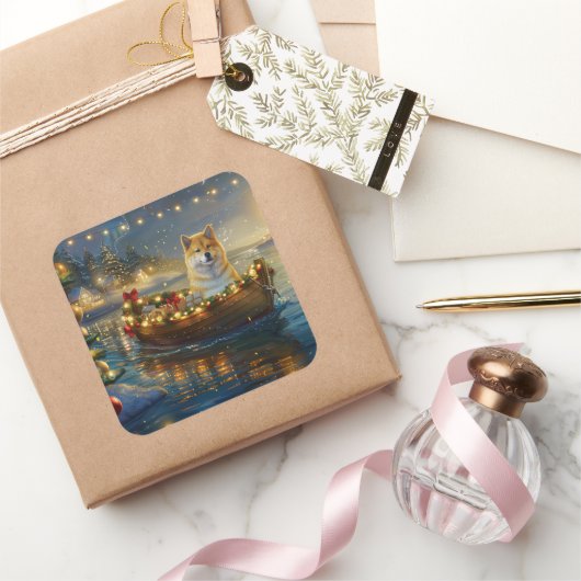 アメリカ秋田クリスマスフェスティバル航海 スクエアシール (ギフト)