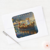 アメリカ秋田クリスマスフェスティバル航海 スクエアシール (封筒)