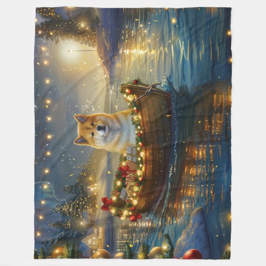 アメリカ秋田クリスマスフェスティバル航海 フリースブランケット (正面)