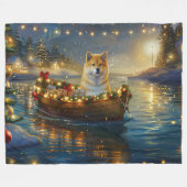 アメリカ秋田クリスマスフェスティバル航海 フリースブランケット (正面(横))