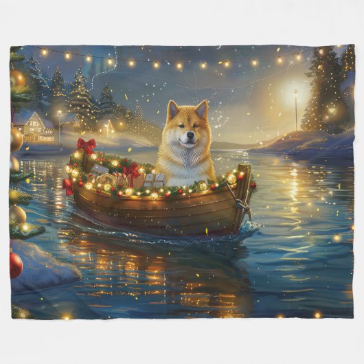 アメリカ秋田クリスマスフェスティバル航海 フリースブランケット (正面(横))