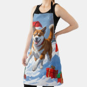 アメリカ秋田クリスマスフェスティバル雪景色 エプロン (インサイチュ)