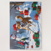 アメリカ秋田クリスマスフェスティバル雪景色 ジグソーパズル (縦)