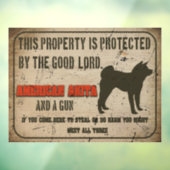 アメリカ秋田シルエットおもしろいガードドッグ警告ズ ウィンドウサイン (シート3)