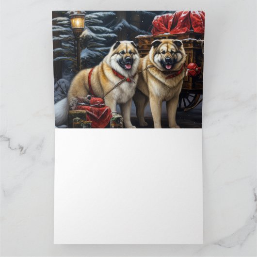 アメリカ秋田スノースイードライドクリスマスデコール カード (内部)