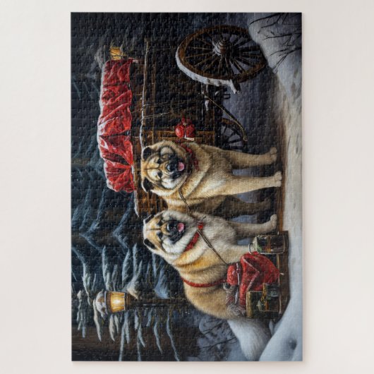 アメリカ秋田スノースイードライドクリスマスデコール ジグソーパズル (縦)