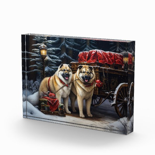 アメリカ秋田スノースイードライドクリスマスデコール フォトブロック (右)