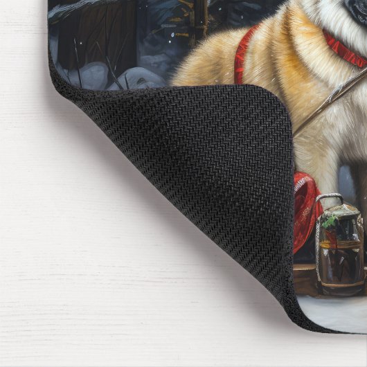 アメリカ秋田スノースイードライドクリスマスデコール マウスパッド (コーナー)