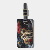 アメリカ秋田スノースイードライドクリスマスデコール ラゲッジタグ (正面縦)