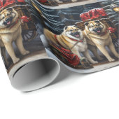 アメリカ秋田スノースイードライドクリスマスデコール ラッピングペーパー (ロールコーナー)