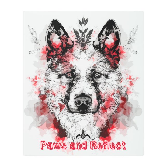 アメリカ秋田抽象芸術フラクタル・アート メタルプリント (正面)