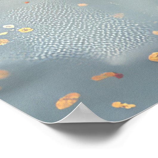 アメリカ秋田犬がオートバイクリスマスにライディング ポスター (角)