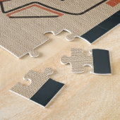 アメリカ秋田犬の未来的な要素ポートレート4 ジグソーパズル (側面)