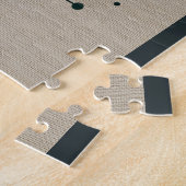 アメリカ秋田犬の未来的エレメントポートレート2 ジグソーパズル (側面)