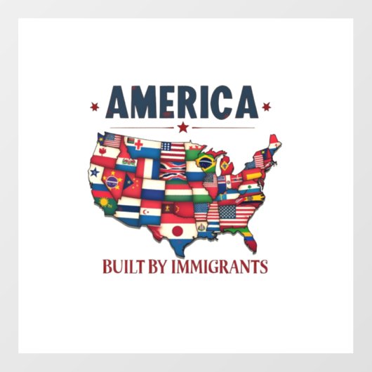 アメリカ移民の愛国心を持つアメリカ ウィンドウサイン (シート)