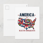 アメリカ移民の愛国心を持つアメリカ シーズンポストカード (正面/裏面)