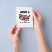 アメリカ移民の愛国心を持つアメリカ チラシ (手)