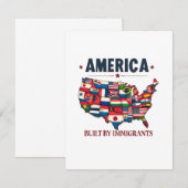 アメリカ移民の愛国心を持つアメリカ ノートカード (正面/裏面)