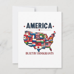 アメリカ移民の愛国心を持つアメリカ ノートカード
