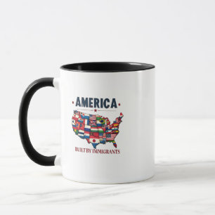 アメリカ移民の愛国心を持つアメリカ マグカップ