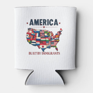 アメリカ移民の愛国心を持つアメリカ 缶クーラー