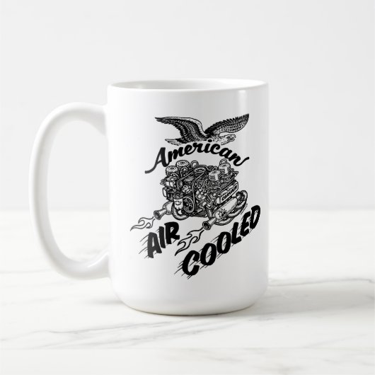 アメリカ空冷エンジンの空気 コーヒーマグカップ (左)