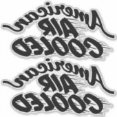 アメリカ空冷式コルバエレタリング逆転 シール (正面)