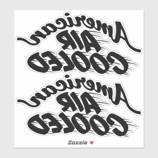 アメリカ空冷式コルバエレタリング逆転 シール (シート)