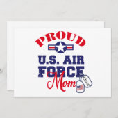 アメリカ空軍のママのための名入れドッグタグ シーズンカード (正面/裏面)