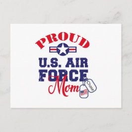 アメリカ空軍のママのための名入れドッグタグ ポストカード