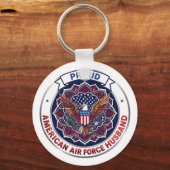 アメリカ空軍の夫を誇りに思う キーホルダー (裏面)