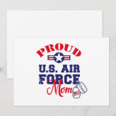 アメリカ空軍の母親のための名入れドッグタグ シーズンカード (正面/裏面)