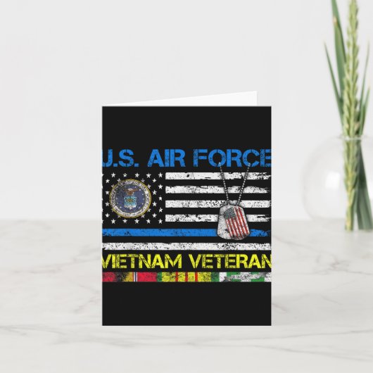 アメリカ空軍ベトナム戦争退役軍人男性, USAF退役軍人フラグ カード (正面)