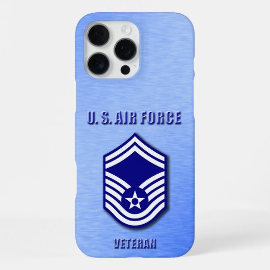 アメリカ空軍上級曹長 スマホケース iPhoneケース (裏面)