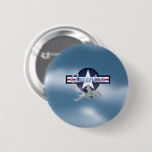 アメリカ空軍戦闘機 缶バッジ (正面&裏面)