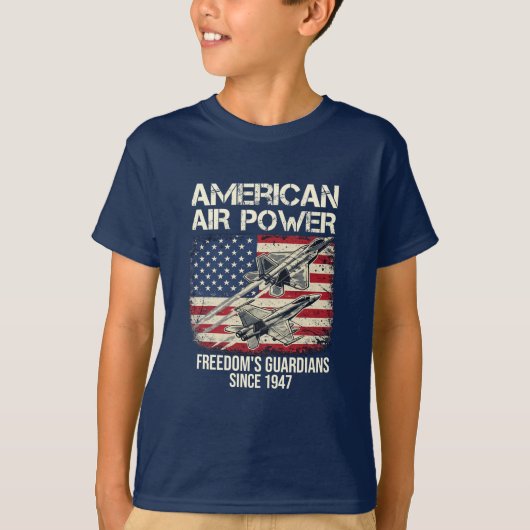 アメリカ空軍 フリーダムの守護者 ヴィンテージジェット Tシャツ (正面)